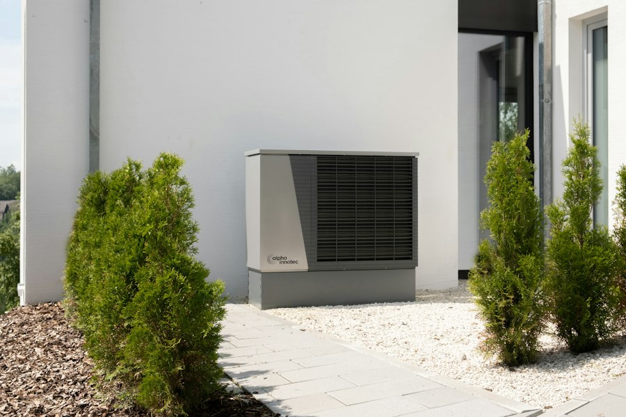 Pompe à chaleur air/eau installée en extérieur